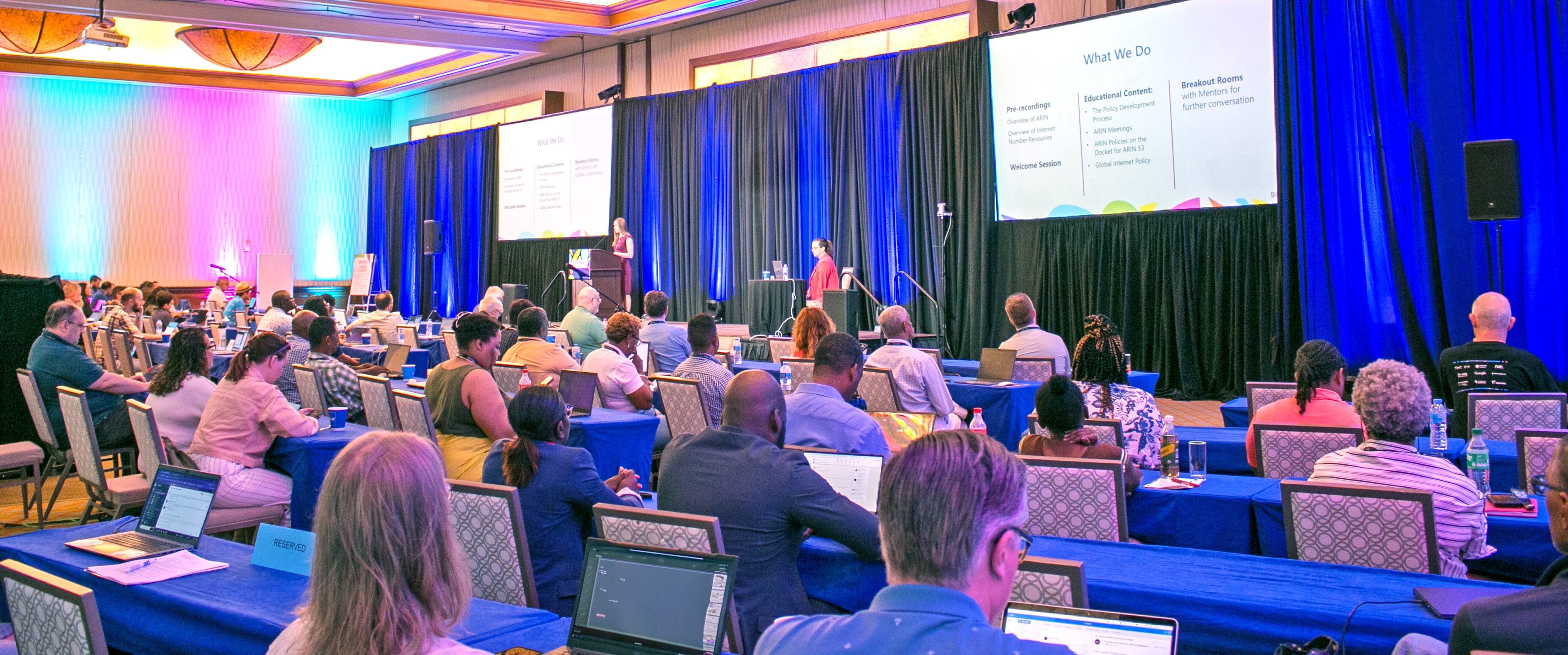 Photo of participants watching Amanda Gauldin’s presentation