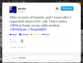 #IPv6cheer tweet winner 2