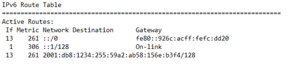 Route table